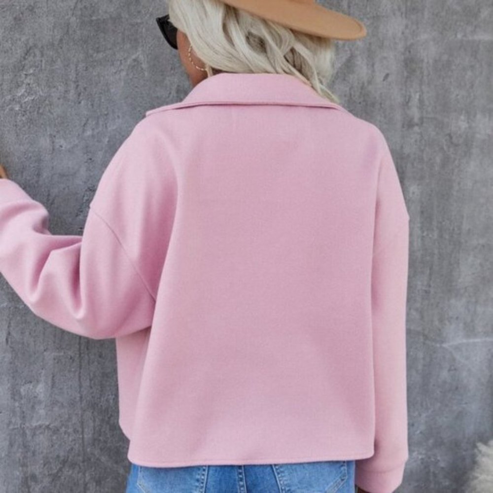 OVERSIZED FLAP POCKET DETAILED BUTTON DOWN SHIRT / - Picture 5 of 6